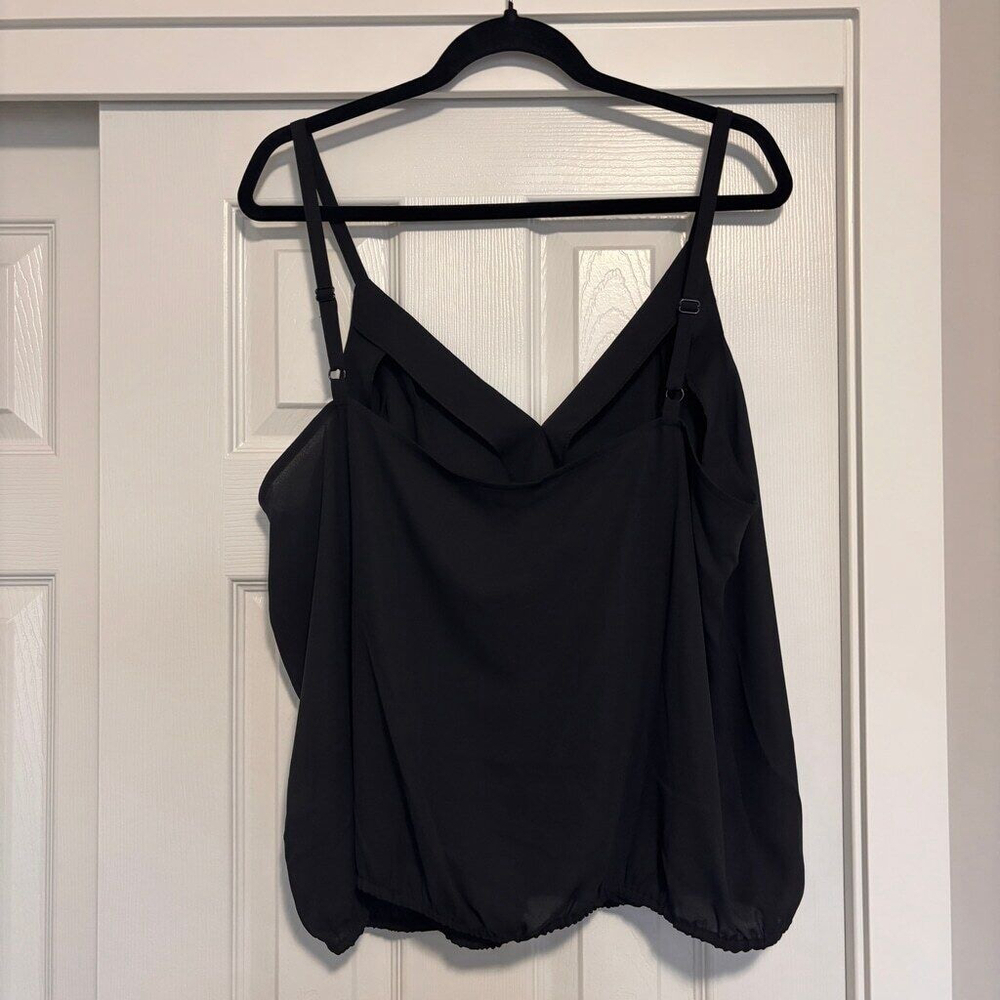 I.N.C. International Concepts Women's XXL Black V-Neck Chiffon Camisole NWT - Picture 3 of 4